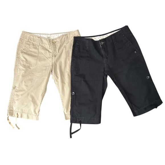 Levi's Pants - Levis Pants Women 10 Capris Cropped Cargo Pockets Tab Twill Olive Cotton